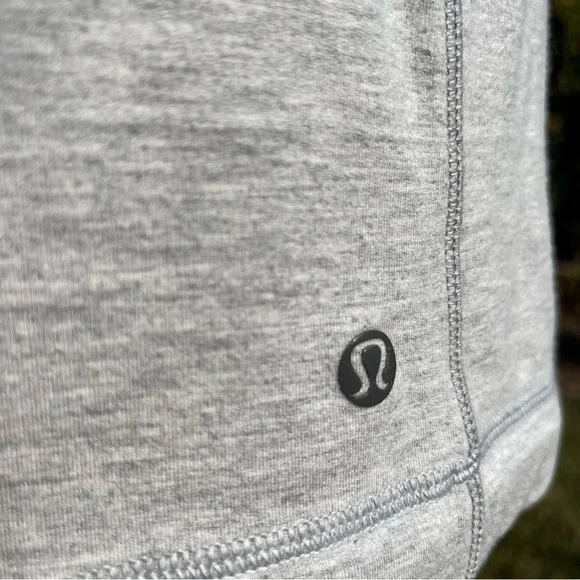 Lululemon Womens Serenity Hoodie 8 Heathered Gray Short Sleeve Pullover W3E32S - Picture 9 of 14